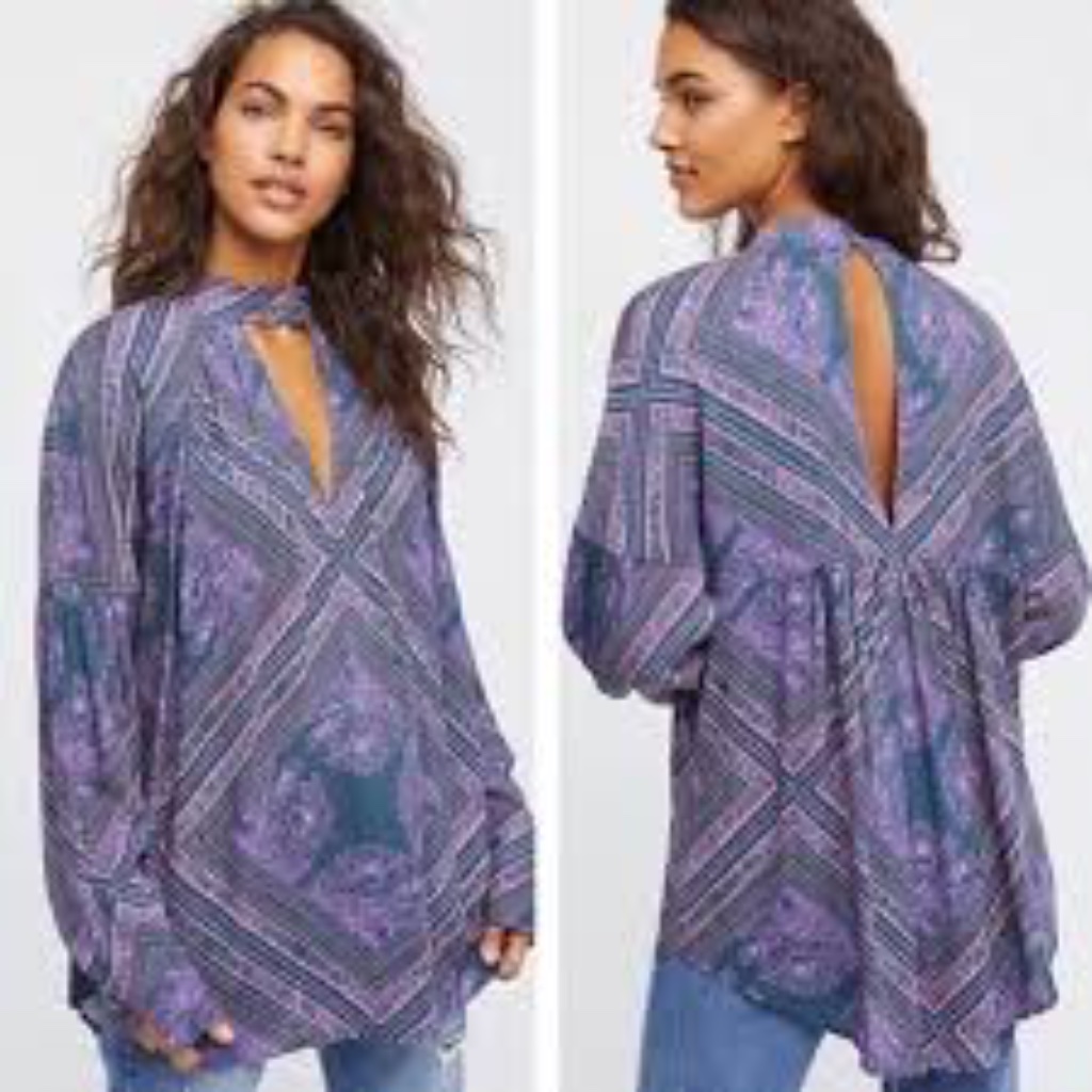 Free People Womens Walking On A Dream Tunic Blouse